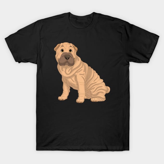 Fawn Shar-Pei Dog T-Shirt by millersye